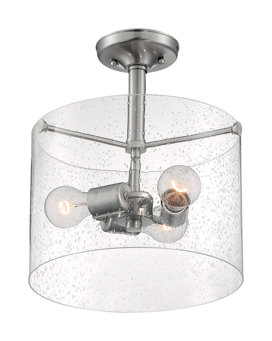 Bransel Three Light Semi Flush Mount in Brushed Nickel