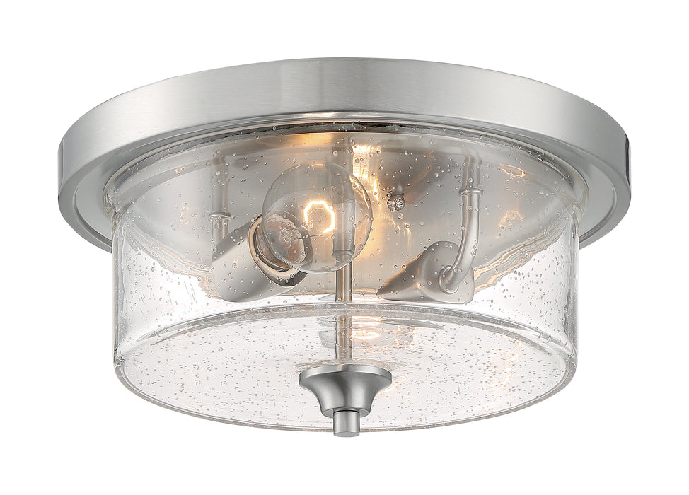 Bransel Two Light Flush Mount in Brushed Nickel