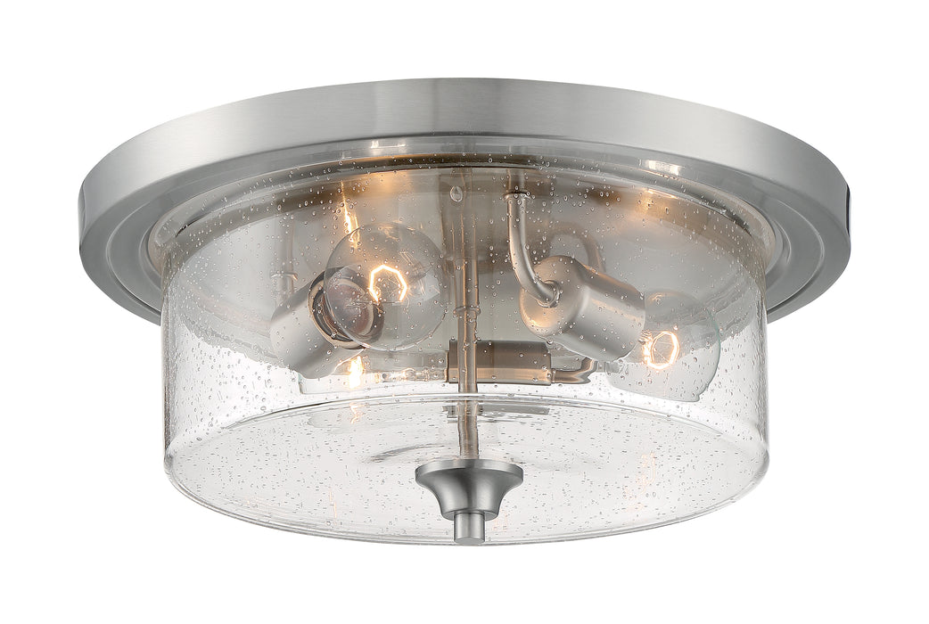 Bransel Three Light Flush Mount in Brushed Nickel