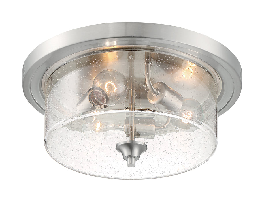 Bransel Three Light Flush Mount in Brushed Nickel