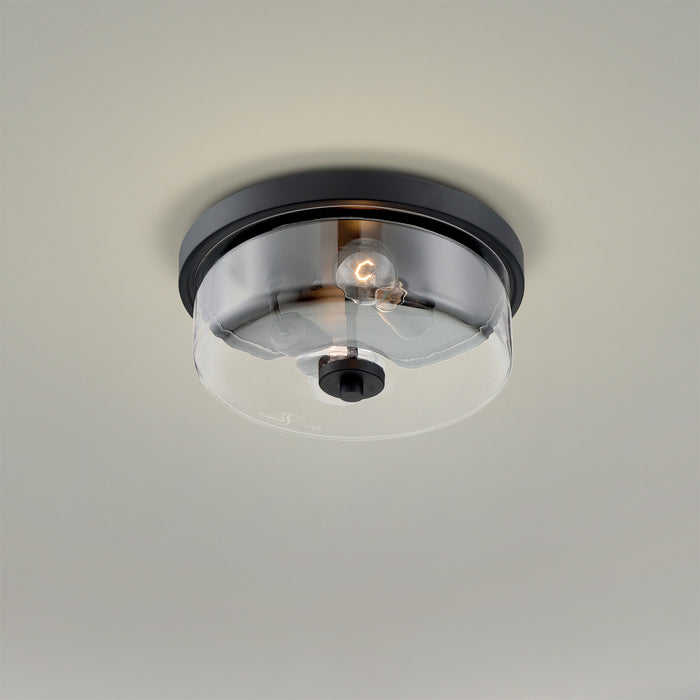 Sommerset Two Light Flush Mount in Matte Black