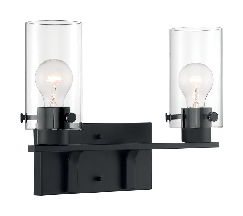 Sommerset Two Light Vanity in Matte Black