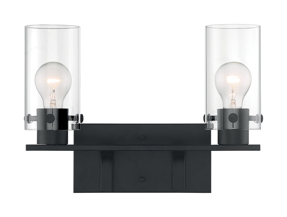 Sommerset Two Light Vanity in Matte Black