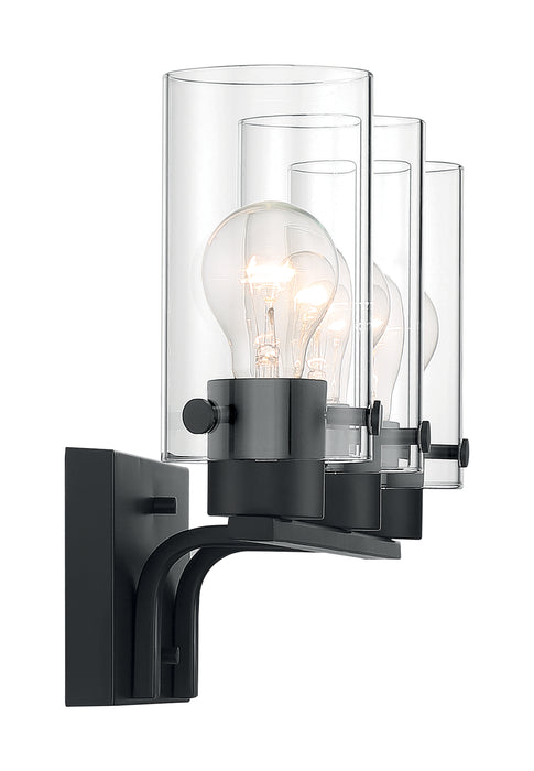 Sommerset Three Light Vanity in Matte Black