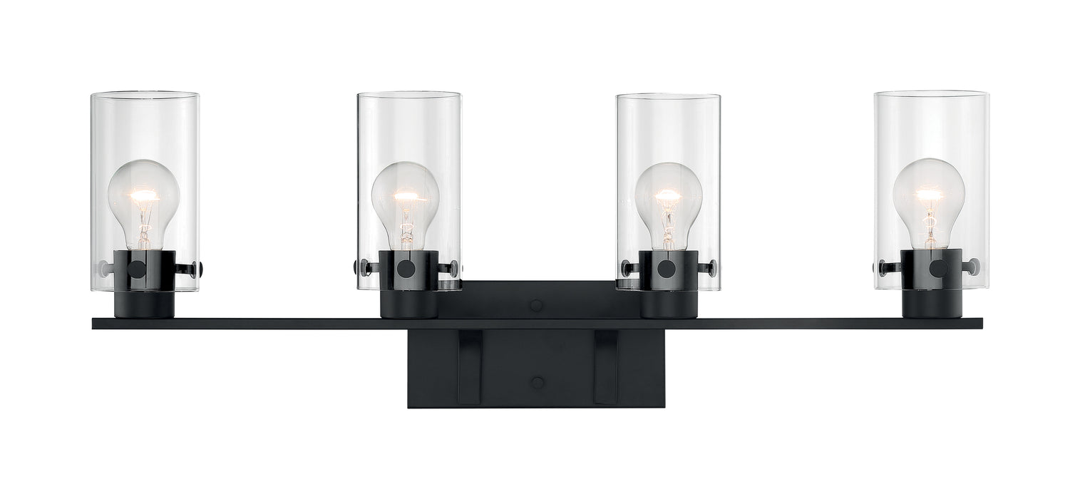 Sommerset Four Light Vanity in Matte Black