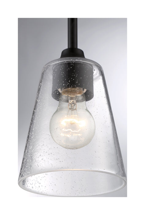 Bransel One Light Mini Pendant in Matte Black