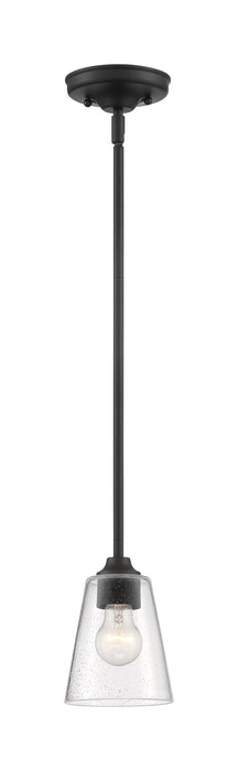 Bransel One Light Mini Pendant in Matte Black