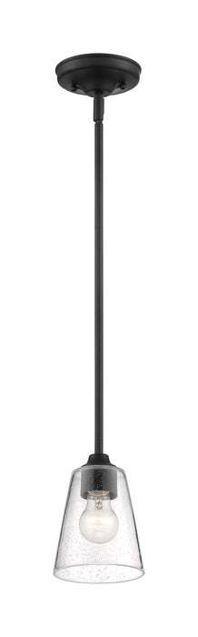 Bransel One Light Mini Pendant in Matte Black