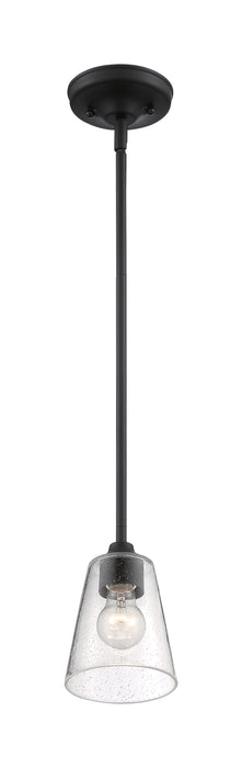 Bransel One Light Mini Pendant in Matte Black