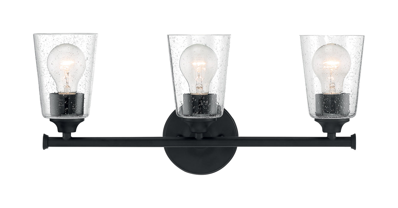 Bransel Three Light Vanity in Matte Black