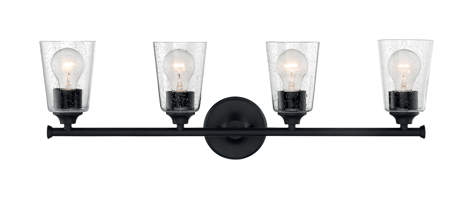 Bransel Four Light Vanity in Matte Black