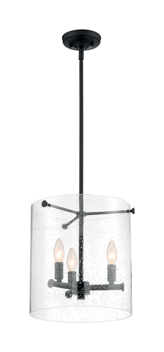 Bransel Three Light Pendant in Matte Black