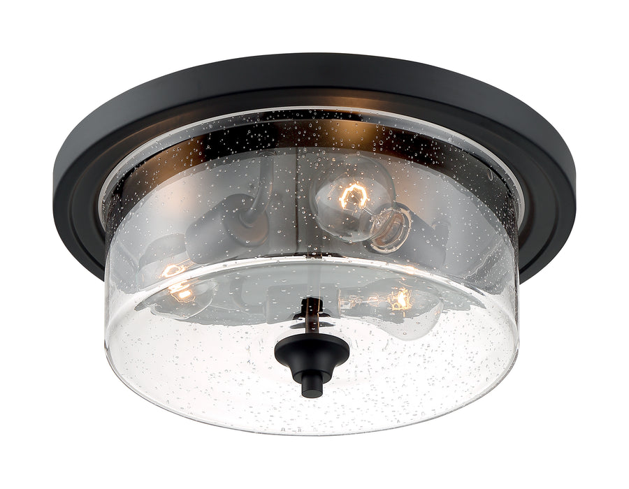 Bransel Three Light Flush Mount in Matte Black