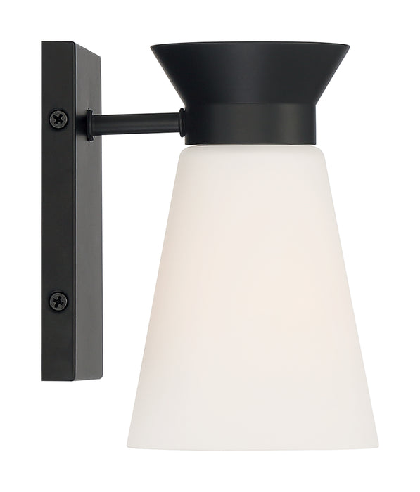 Caleta One Light Wall Sconce in Black