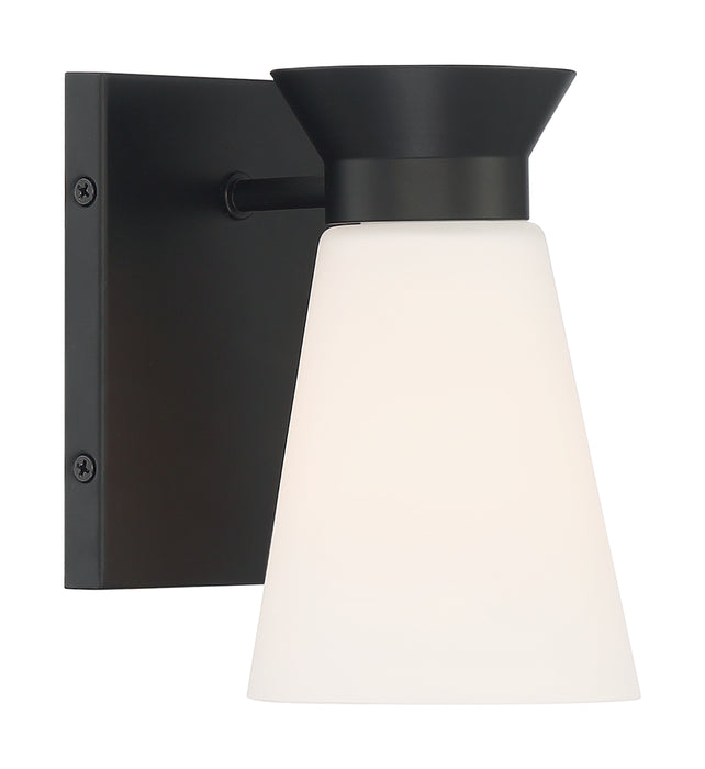 Caleta One Light Wall Sconce in Black