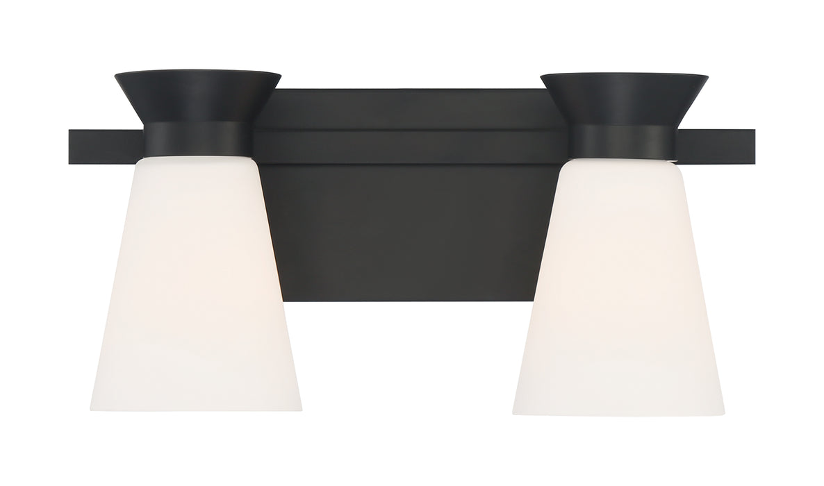 Caleta Two Light Vanity in Black