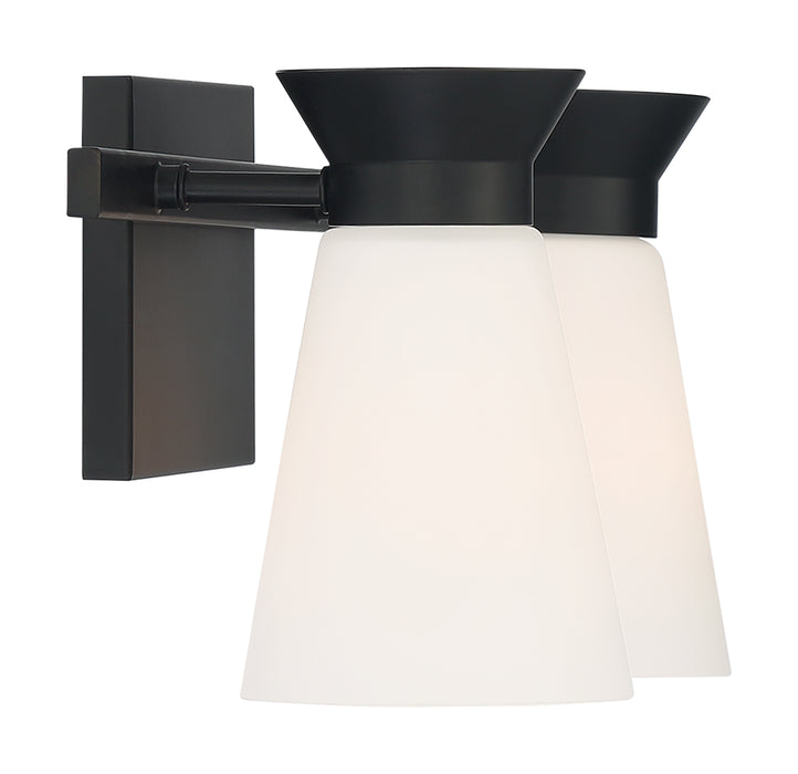 Caleta Two Light Vanity in Black