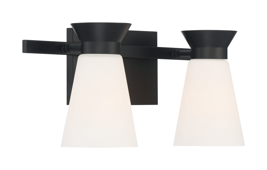 Caleta Two Light Vanity in Black