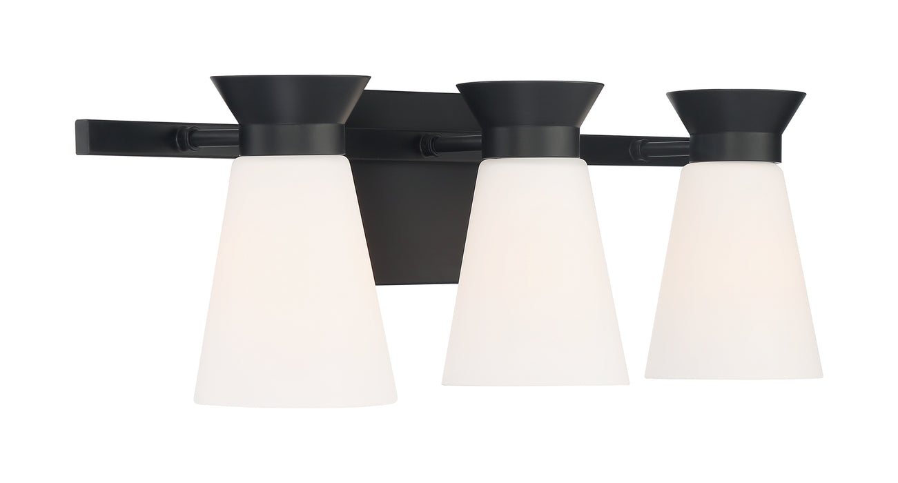 Caleta Three Light Vanity in Black