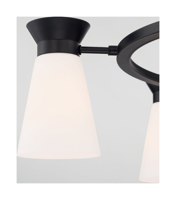 Caleta Five Light Chandelier in Black