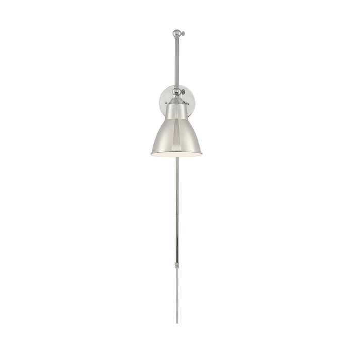 Fulton One Light Swing Arm Wall Lamp in Polished Nickel