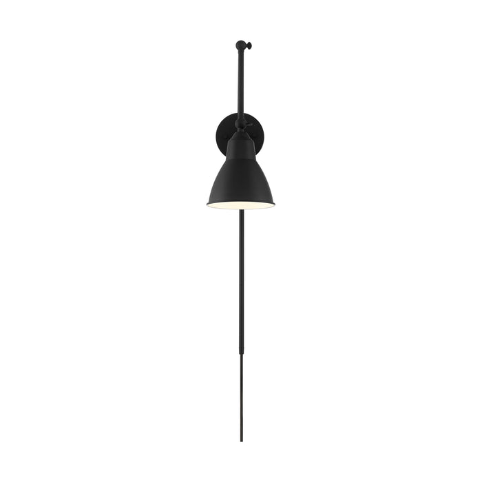 Fulton One Light Swing Arm Wall Lamp in Matte Black