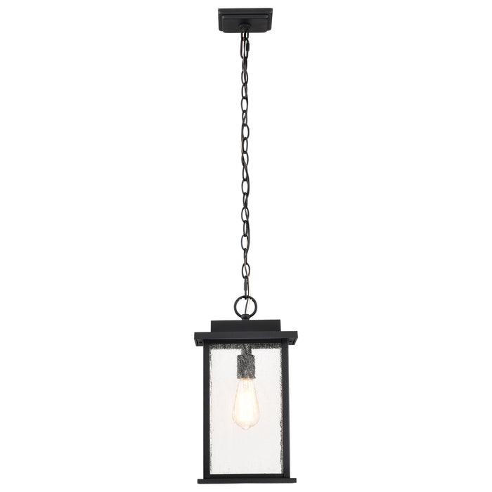 Sullivan One Light Outdoor Hanging Lantern in Matte Black