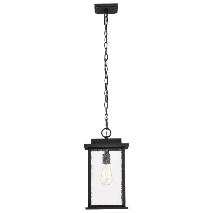Sullivan One Light Outdoor Hanging Lantern in Matte Black
