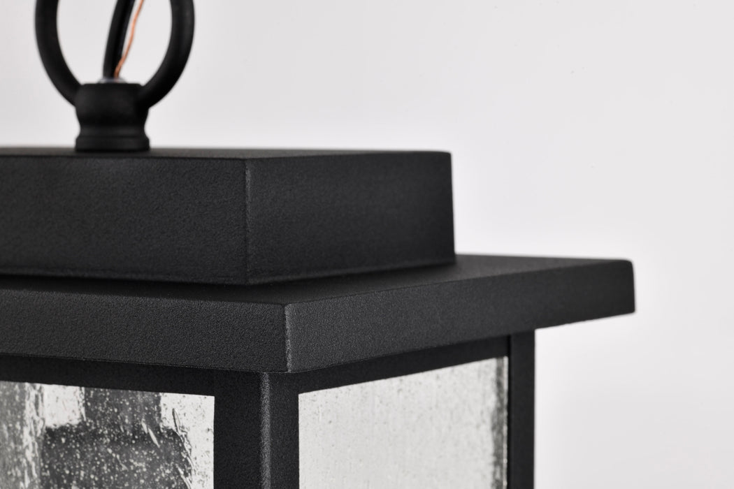 Sullivan One Light Outdoor Hanging Lantern in Matte Black