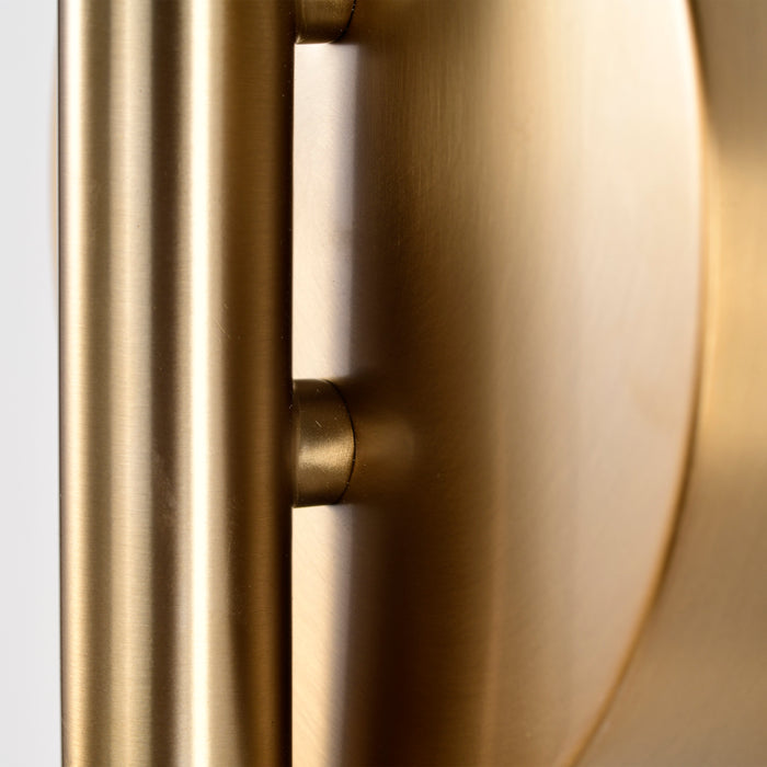 Trilby One Light Wall Sconce in Matte White / Burnished Brass