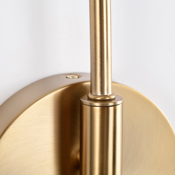 Trilby Two Light Wall Sconce in Matte Black / Burnished Brass