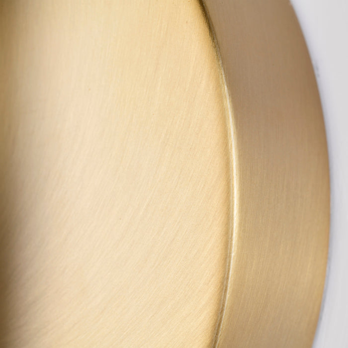 Trilby Two Light Wall Sconce in Matte White / Burnished Brass