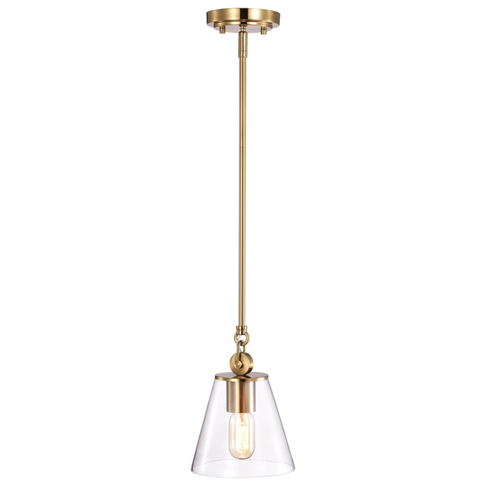 Dover One Light Pendant in Vintage Brass