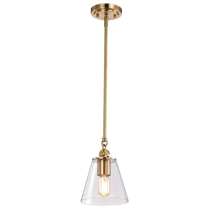 Dover One Light Pendant in Vintage Brass