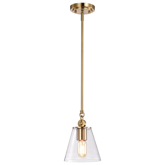 Dover One Light Pendant in Vintage Brass