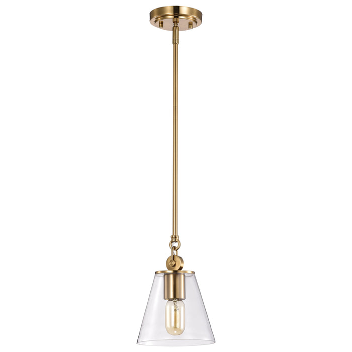 Dover One Light Pendant in Vintage Brass