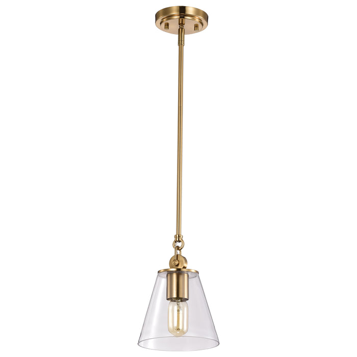 Dover One Light Pendant in Vintage Brass