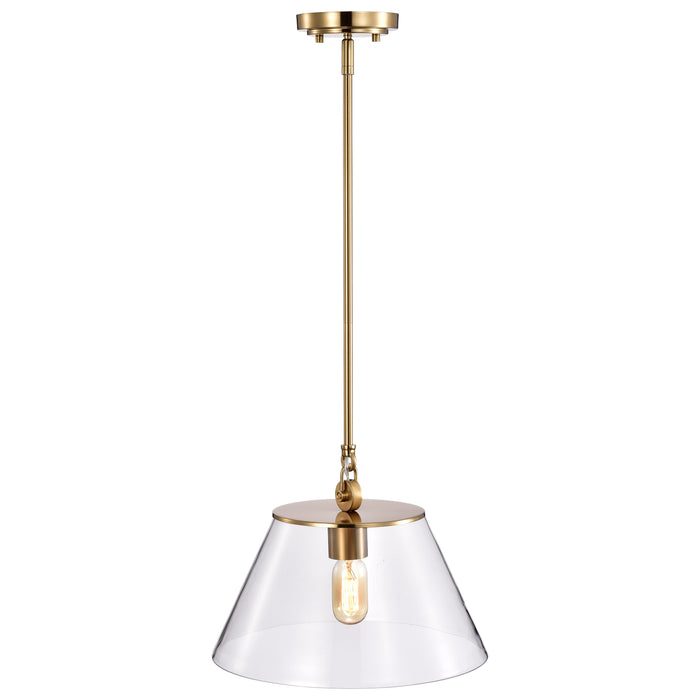 Dover One Light Pendant in Vintage Brass