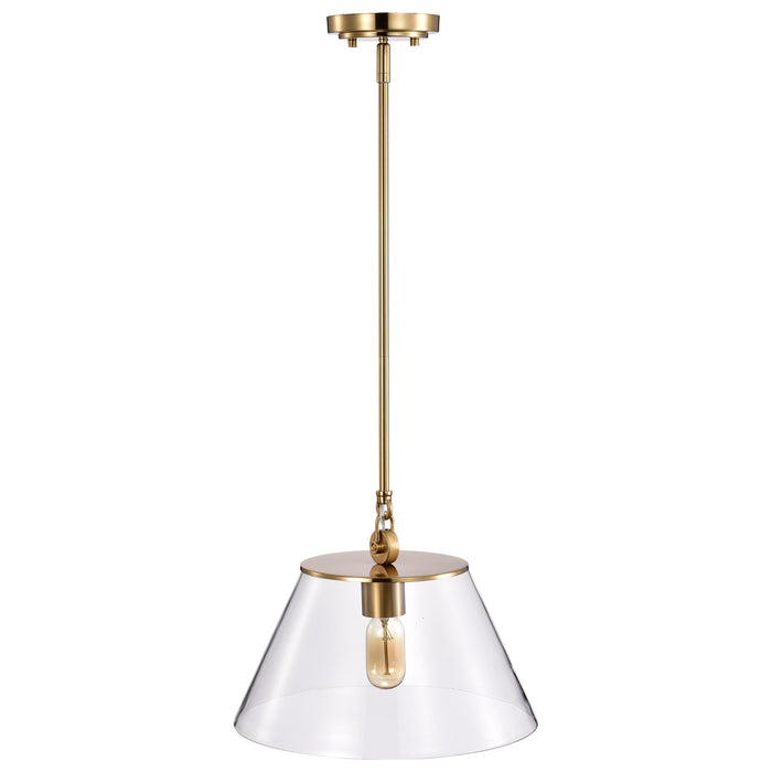 Dover One Light Pendant in Vintage Brass