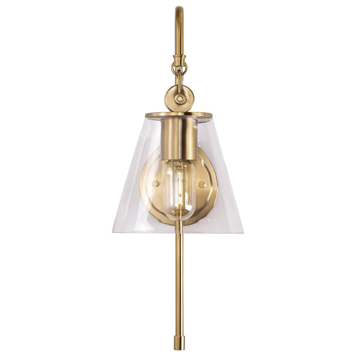 Dover One Light Wall Sconce in Vintage Brass