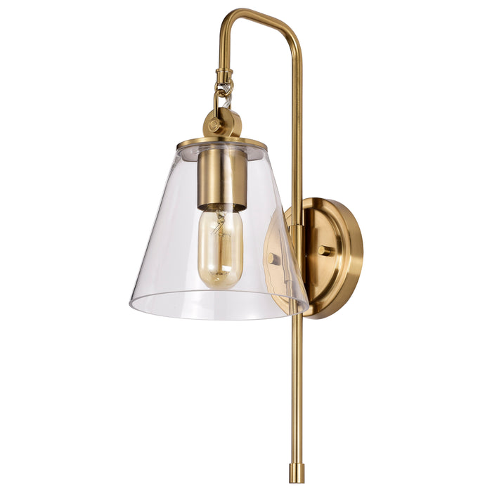 Dover One Light Wall Sconce in Vintage Brass