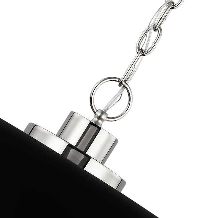 Colony One Light Pendant in Matte Black / Polished Nickel