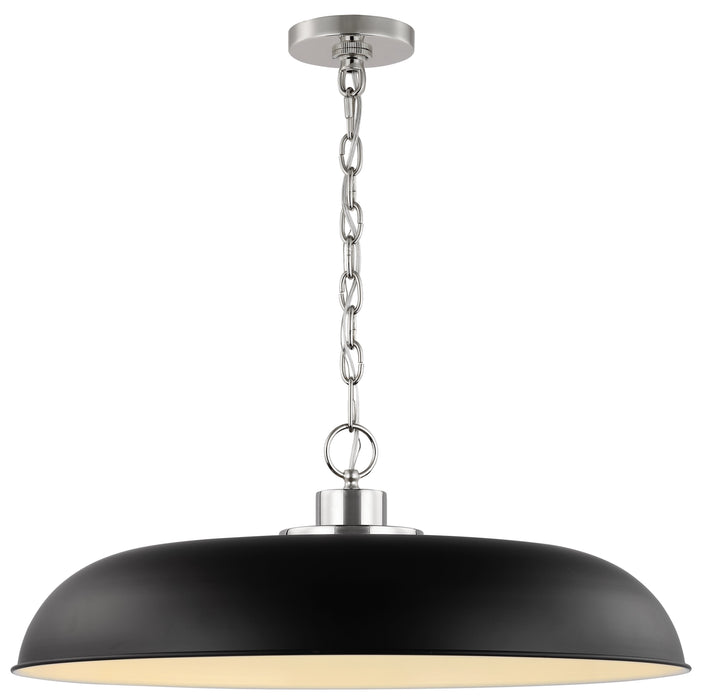 Colony One Light Pendant in Matte Black / Polished Nickel