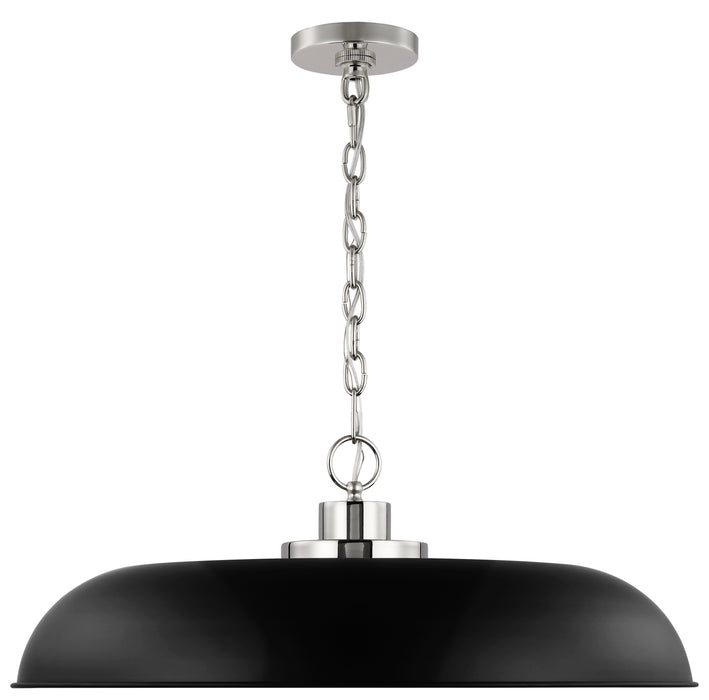 Colony One Light Pendant in Matte Black / Polished Nickel