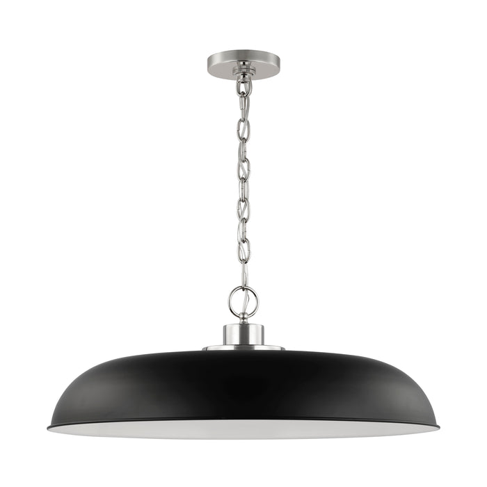 Colony One Light Pendant in Matte Black / Polished Nickel