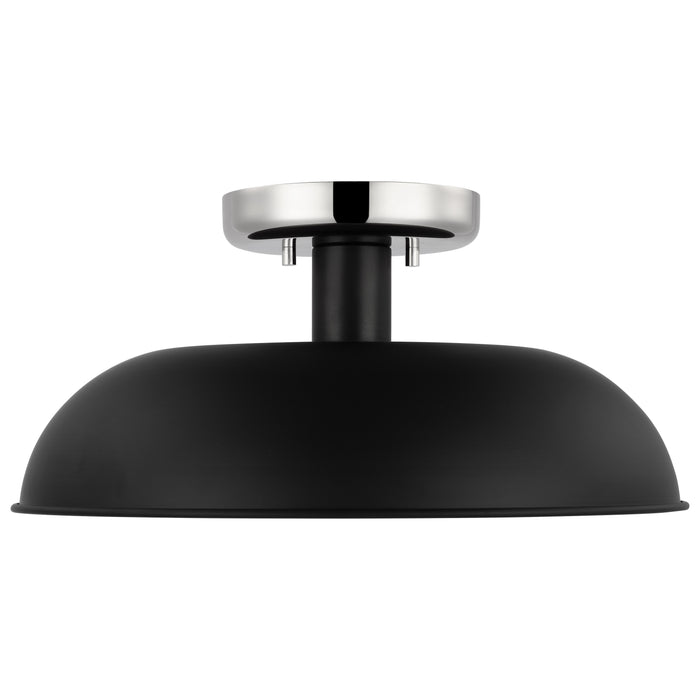 Colony One Light Flush Mount in Matte Black / Polished Nickel