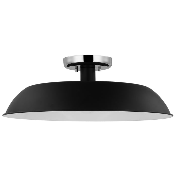 Colony One Light Flush Mount in Matte Black / Polished Nickel