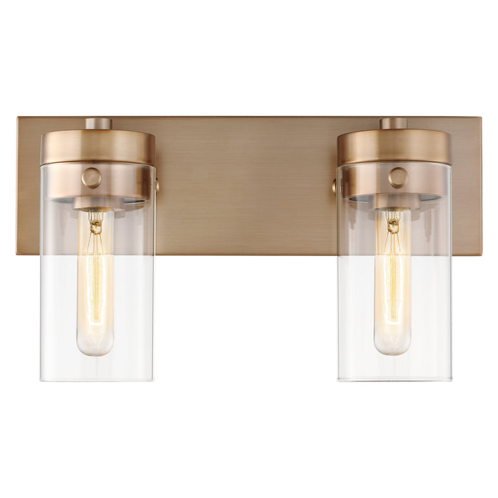 Intersection Two Light Vanity in Burnished Brass