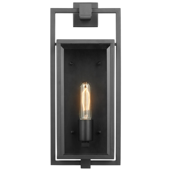 Exhibit One Light Wall Lantern in Matte Black