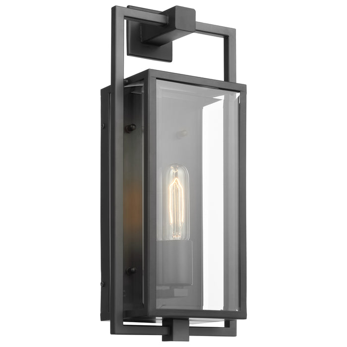 Exhibit One Light Wall Lantern in Matte Black